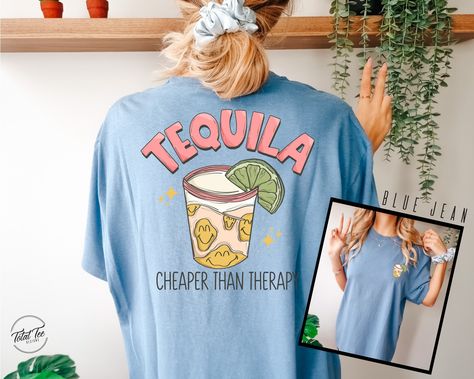 Excited to share the latest addition to my #etsy shop: Cheaper Than Therapy Shirt, Tequila Tee, Drinking Tshirt, Comfort Colors Tee, Cinco De Mayo Shirt, Tequila Cheaper than Therapy, Funny Tee Tequila Is Cheaper Than Therapy, Therapy Funny, Cheaper Than Therapy, Cheap Jeans, Gift For Woman, Shirt Quilt, Comfort Colors Tee, Crew Neck Shirt, Funny Tees