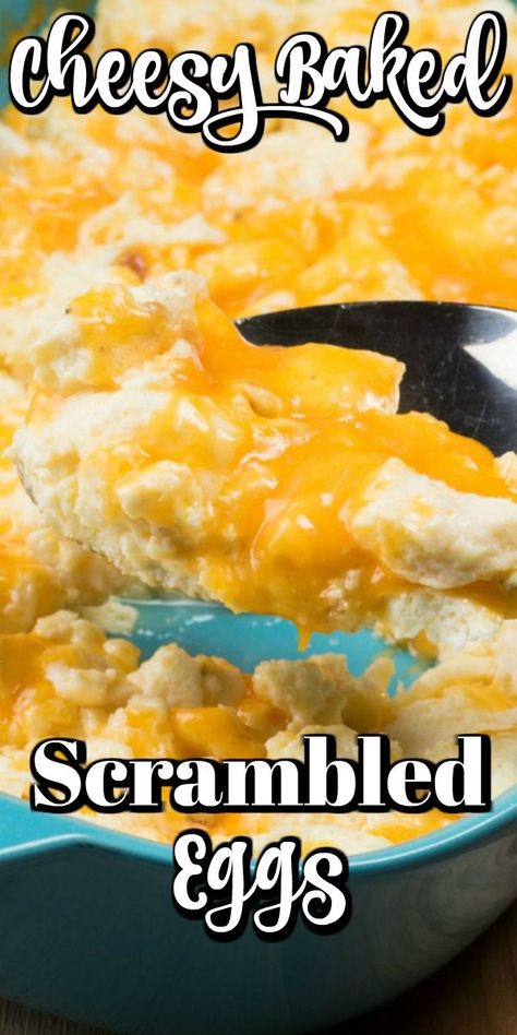 Crockpot Scrambled Eggs, Cheesy Egg Recipes, Eggs In Crockpot, Baked Scrambled Eggs, Breakfast Bowl Egg, Breakfast Eggs Scrambled, Cheesy Scrambled Eggs, Scrambled Eggs With Cheese, Savory Breakfast Recipes