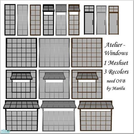 Sims 4 Cc Industrial Windows, Sims 4 Loft Windows Cc, Sims 4 Windows Cc, Sims 4 Loft, Sims2 Cc, Greenhouse Windows, Sims 4 Cc Furniture Living Rooms, Loft Windows, Cafe Window