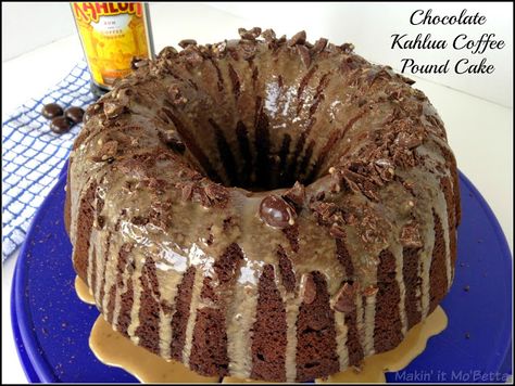 Chocolate Kahlua Coffee Pound Cake Coffee Pound Cake, Kahula Cake, Kahlua Coffee, Kahlua Cake, Buckwheat Cake, Cake Mix Recipes, Pound Cake Recipes, Great Desserts, Savoury Cake