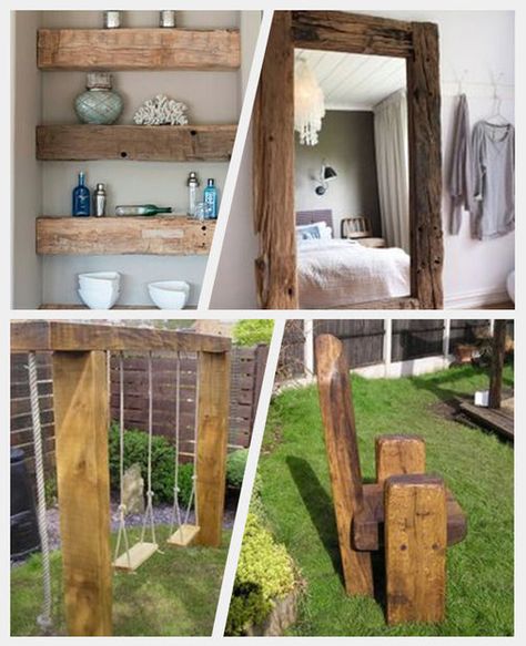 How To Use Railroad Ties To Decorate Your Home - Home Decor - Interior Design Railroad Ties Interior Design, Old Railroad Ties Ideas, Diy Railroad Ties Ideas, Rail Road Ties Ideas, Railroad Ties Ideas, Railroad Ties Landscaping, Railway Ties, Railroad Decor, Alaska Cabin