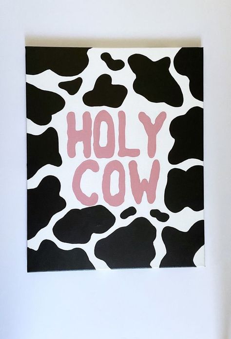 painting ideas for wall -  #Ideas #Painting #Wall Cow Painting Ideas Easy, Cow Print Painting Ideas On Canvas, Cow Painting Canvas Easy, Cow Paintings Easy, Easy Cow Painting Simple, Love Painting Easy, Cow Painting Acrylic Easy, Fun Paintings On Canvas, Cow Print Painting Ideas