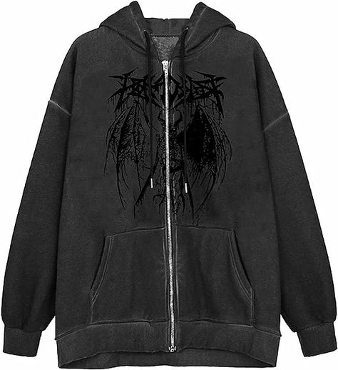 Material: Women's Y2k vintage graphic zip up hoodie is polyester blend, made of premium fabric. Skin-friendly, warm, comfy, cozy, breathable, durable, all match, oversized boyfriend jacket, vintage 90s, aesthetic clothes, Y2k fashion, harajuku streetwear. Goth Hoodie, Graphic Aesthetic, Harajuku Hoodie, Printed Hoodies, 90s Baggy, Streetwear Hoodie, Skeleton Print, Brown Pattern, Estilo Punk