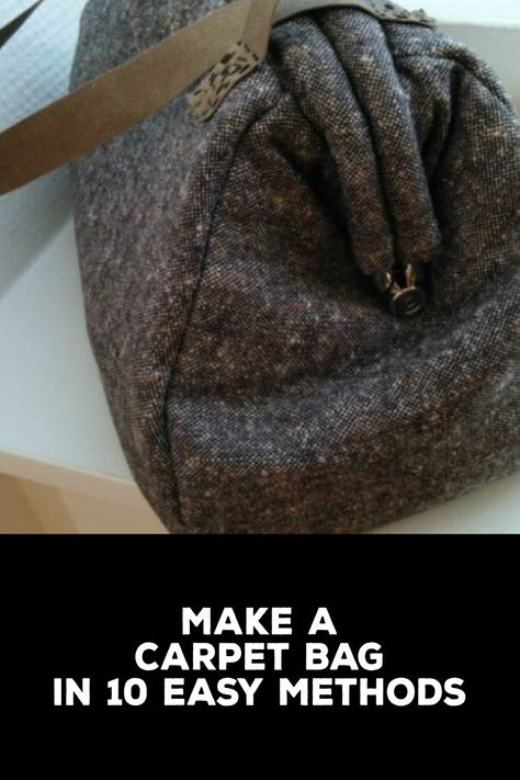 How to Make a Carpet Bag Carpet Bags How To Make A, How To Make A Carpet Bag, Carpet Bag Pattern Free, Diy Carpet Bag, Carpet Bag Pattern, Diy Crafts To Do At Home, Carpet Bag Purse, Carpet Bags, Zipper Face