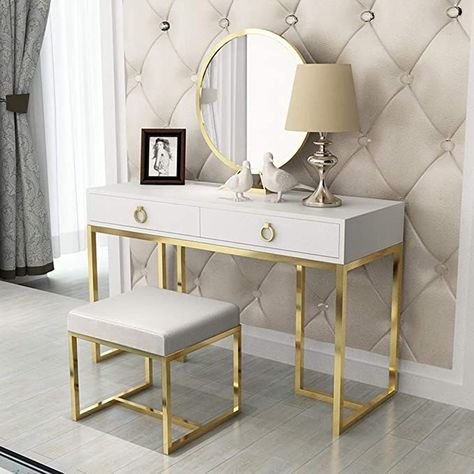 Latest dressing mirror designs 2023 wall mirror decor Unique dressing mirror ideas Makeup Table With Mirror, Girls Dressing Table, White Lounge Chair, Mirror Dressing, Dressing Stool, Storage Bedroom, Vanity Benches, Vanity Table Set, Storage Furniture Bedroom