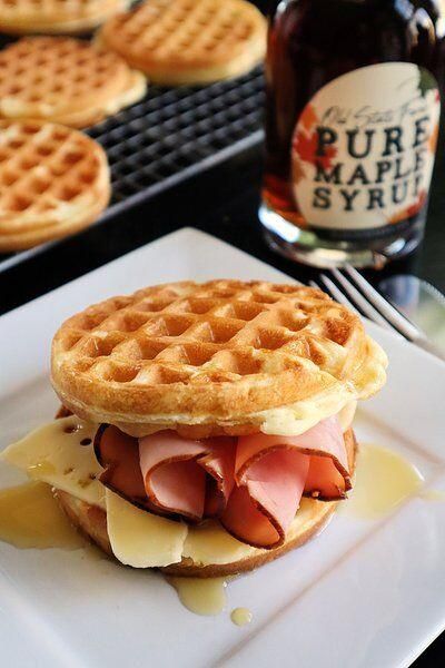 Waffle Sandwiches, Maple Sugaring, Cheese Waffles, Waffle Sandwich, Food Chains, Sandwich Fillings, Fast Food Chains, Good Year, Cheese Sandwich