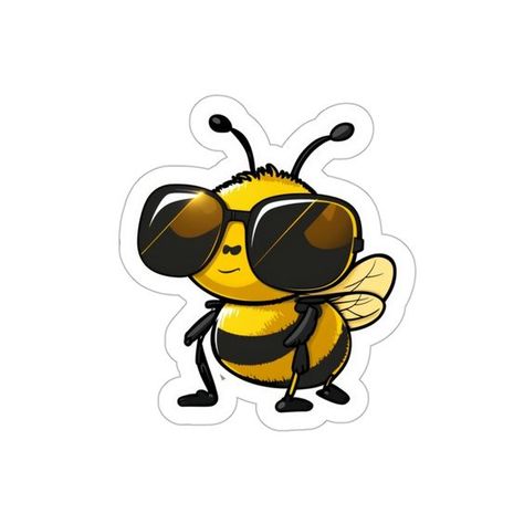 Cool Bee Sticker Bee Kind Sticker Cute Bee Cute Sticker Gift for Bee keeper Gift for Bee Lover Sticker Save the Bees Honey Bee Cool Insects Sticker #sticker Stickers #stickers freesticker #freesticker freestickers #freestickers free download sticker #freedownloadsticker 4.57 Honey Bee Sticker, Sunglasses Sticker, Bee Cute, Buddha Doodle, Cute Bees, Bee Decals, Cool Insects, Bee Drawing, Lover Sticker