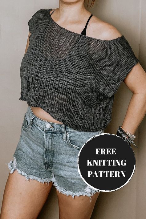 Knitted Crop Top Pattern Free, Knitted Tank Top Pattern Free, Knit Crop Top Pattern, Knit Top Pattern Free, Knit Tank Pattern, Knit Tank Top Pattern, Top Knitting Pattern, Summer Knitting Patterns, Summer Top Pattern