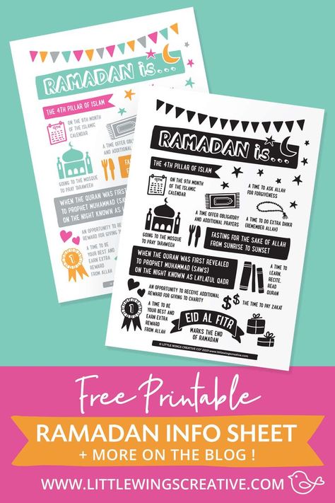 Free printable Ramadan Info Sheet for kids. A handy fact sheet for teaching little ones about Ramadan. #ramadan #islam Ramadhan Activities, Ramadan For Kids, Ramadan Diy, Planner For Moms, Islamic Printables, Ramadan Printables, Ramadan Tips, Eid Celebration, Ramadhan Kareem