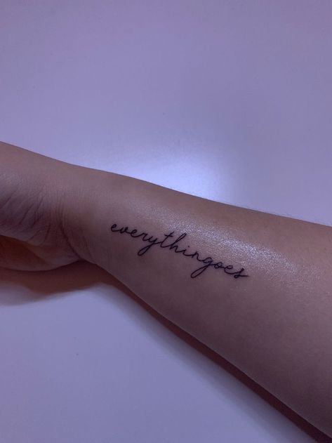 Everythingoes Tattoo, Unique Small Tattoo, Bts Tattoos, Encouraging Words, Cute Tiny Tattoos, Dainty Tattoos, Girly Tattoos, Military Wife, Dream Tattoos