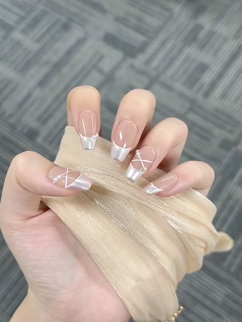 Ballet Acrylic Nails, Formal Nails Classy Almond, Ballet Nails Aesthetic, Ballet Nails Designs, Couqutte Nail Ideas, Ballet Core Nails, Balletcore Nails, Coquette Nails Aesthetic, Swan Nails