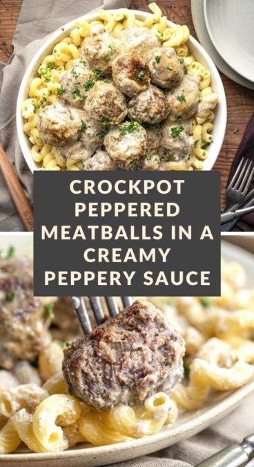 Crockpot Peppered Meatballs, Crockpot Pasta And Meatball Recipes, Homemade Meatballs Crockpot, Noodles Crockpot, Beef And Pork Meatballs, Crockpot Stuffed Peppers, Crockpot Pasta, Beef And Pork, Crockpot Dinners