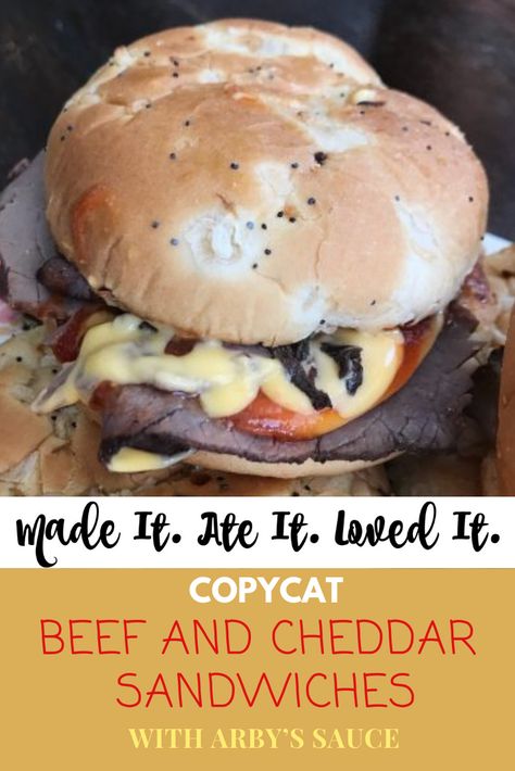 Copycat Beef And Cheddar, Arby's Beef And Cheddar Recipe, Arbys Roast Beef Sandwich, Arbys Beef And Cheddar, Beef And Cheddar, Roast Beef And Cheddar, Cheddar Recipes, Sliced Roast Beef, Chicken Fry