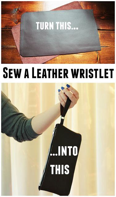 How to Sew a Leather Wristlet Wristlet Patterns, Diy En Cuir, Black Spruce, Diy Leather Projects, Diy Wallet, Hobbies That Make Money, Diy Handbag, Sewing Leather, Wallet Pattern