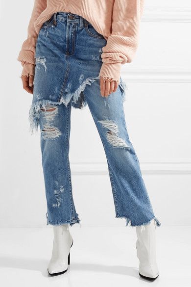 Jeans With Skirt Overlay, Distress Jeans, White Shoulder Bags, White Ankle Boots, Slouchy Sweater, Denim Clothing, Textile Industry, Classic Jeans, Gigi Hadid