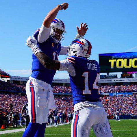 Stefon Diggs And Josh Allen, Josh Allen And Stefon Diggs, Stefon Diggs, Buffalo Bills Football, Bills Football, Josh Allen, Buffalo Bills, Nfl Football, Dream Team