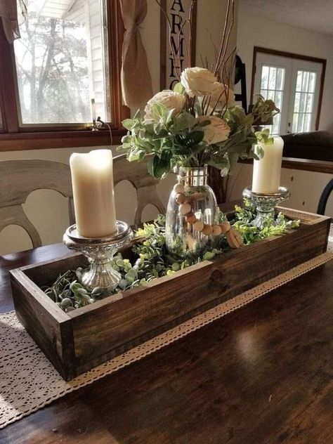 Dining Table Decor Centerpiece, Farmhouse Style Living Room Decor, Coffee Table Decor Living Room, Decorating Above Kitchen Cabinets, Table Centerpieces For Home, Kitchen Table Centerpiece, Dining Room Centerpiece, Dining Room Table Centerpieces, Coffee Table Centerpieces