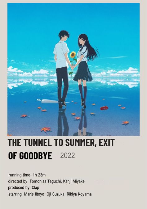 The Tunnel To Summer, Anime Minimalist Poster, The Olsen Twins, Good Animated Movies, Best Romance Anime, Japanese Animated Movies, Good Anime Series, Film Anime, The Exit