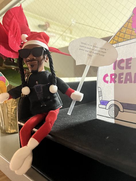 Elf On The Shelf With Snoop Dog, Elf On The Shelf And Snoop On A Stoop, Snoop Elf On Shelf Ideas, Snoop On The Stoop Ideas For Kids, Elf And Snoop, Snoop On Stoop Ideas, Snoop On A Stoop Ideas For Teens, Snoop Elf Ideas, Snoop On A Stoop Ideas For Kids