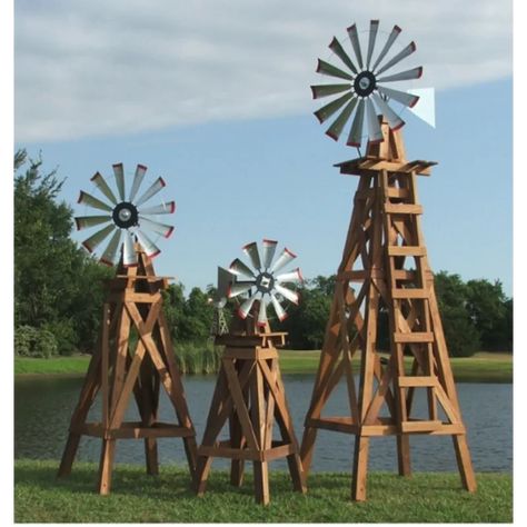 Windmill Tower, Diy Windmill, Windmill Water, Windmill Decor, Yard Haunt, List Of Tools, Frame Ring, Heads And Tails, Living Modern