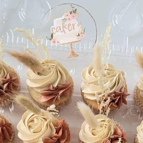 Copper Cupcakes, Boho Bridal Shower Cupcakes, Boho Cupcakes Wedding, Boho Theme Cupcakes, Boho Cupcakes, Boho Cupcake Toppers, Baptism Cupcakes, Sparkly Cake, Boho Pumpkin