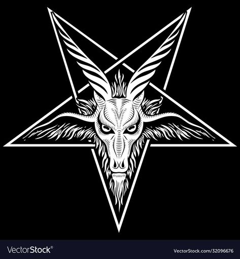 Theistic Satanism, Laveyan Satanism, Demon Symbols, Pentagram Tattoo, Sigil Of Baphomet, The Pentagram, Painting Logo, Goat Skull, Demon Tattoo