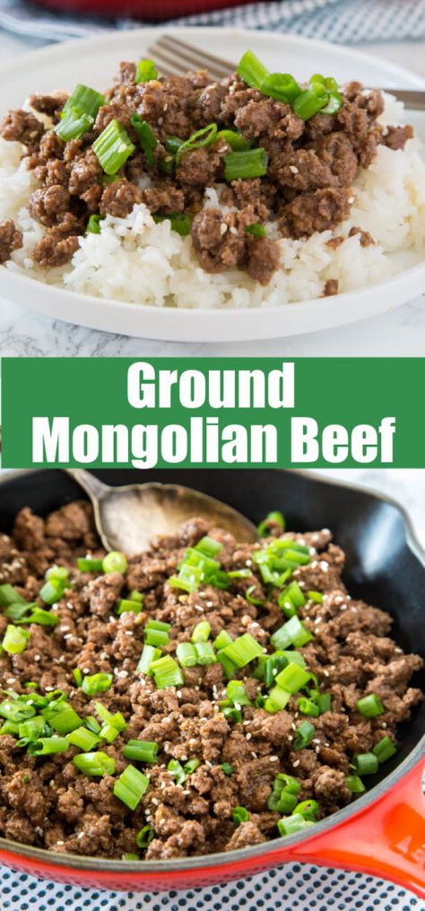 Easy Mongolian Beef, Mongolian Beef Recipe, Hamburger Dishes, Mongolian Beef Recipes, Healthy Ground Beef, Asian Beef, Mongolian Beef, Dinner With Ground Beef, Beef Recipe