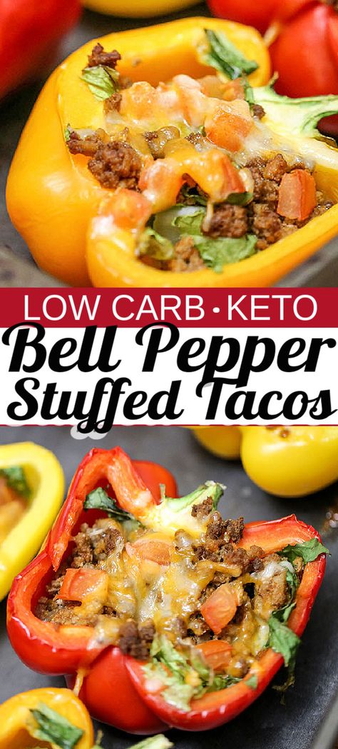 Stuffed Bell Peppers Without Rice, Prediabetic Recipes, Stuffed Peppers Without Rice, Keto Stuffed Bell Peppers, Bell Pepper Stuffed, Stuffed Foods, Bell Peppers Stuffed, Pepper Stuffed, Low Carb Low Fat Recipes