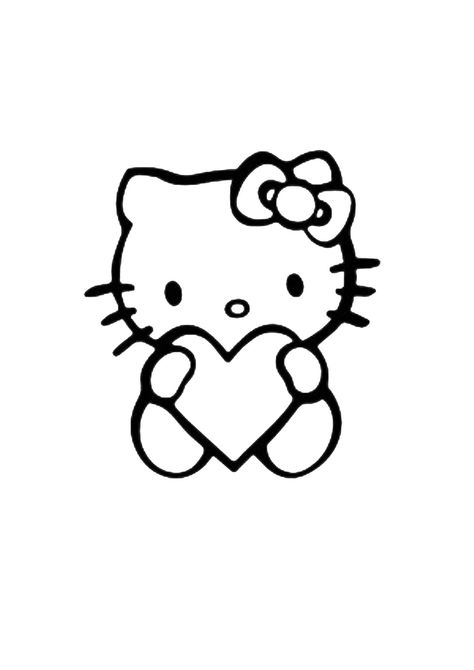 Hello Kitty Coloring Pages, Kitty Coloring Pages, Hello Kitty Wallpaper Hd, Hello Kitty Colouring Pages, Heart Coloring Pages, Pin Search, Kitty Coloring, Hello Kitty Coloring, Image Swag