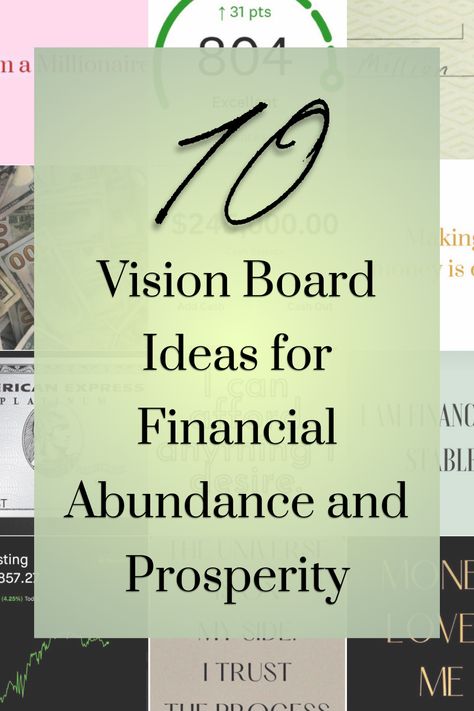 Discover powerful vision board ideas to manifest financial prosperity and abundance in your life. Explore 10 strategies to achieve wealth and success through visualization, affirmation, and goal setting.

 #affirmations #visionboard #positivevibes #motivation #inspiration #goals #dreamboard #manifestation #selflove #gratitude #mindfulness #happiness #positive #positivethinking #lawofattraction #selflove #selfimprovement #mindset #success #abundance #dreambig #visualization #goodvibesonly #wallpaper Financial Vision Board Ideas, Financial Abundance Vision Board, Prosperity Images, Financial Goals Vision Board, Financial Vision Board, Financial Freedom Vision Board, Wealth Vision Board, Success Images, Gratitude Mindfulness