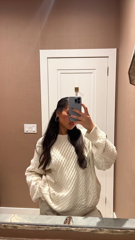 Aritzia Knit Sweater, Peggy Sweater Aritzia, Aritzia Winter, Peggy Sweater, Grown Style, Aritzia Sweater, Winter Inspo, Cute Nike Shoes, Outfits 2023