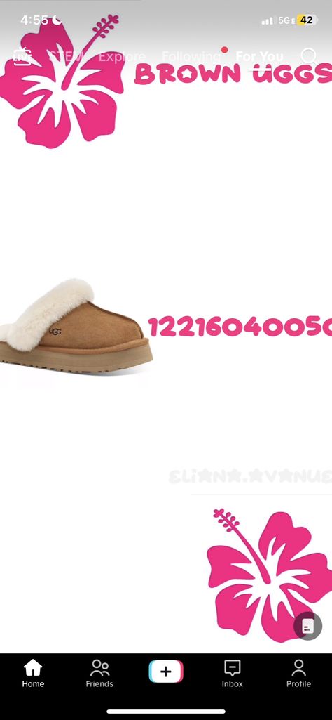 Roblox Outfits Codes, Brown Uggs, Shoes Ugg, Berry Ave, Uggs Outfit, Ugg Slippers, Fun Easy Crafts, Roblox Outfits, Roblox Codes