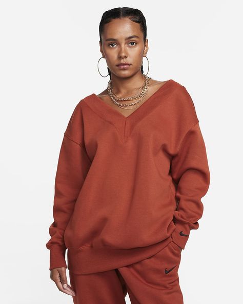 Nike Sportswear Phoenix Fleece, Comfy Vibes, Women's Workwear Fashion, Sweatshirt Nike, Women's Athletic Wear, Oversized Outfit, Nike Leggings, Sweatshirt Outfit, Nike Just Do It