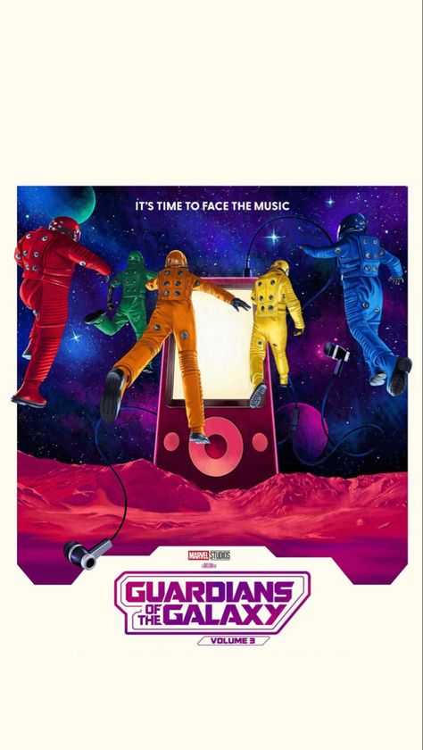 Guardians Of The Galaxy Volume 3, Marvel Movie Posters, Superhero Room, Face The Music, Rocket Raccoon, Star Lord, Marvel Movies, Guardians Of The Galaxy, John Lennon