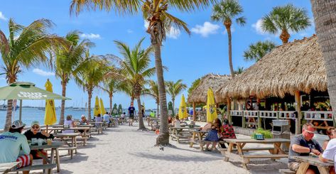 O'Leary's Tiki Bar & Grill Waterfront Restaurant | Must Do Visitor Guides Sarasota Restaurants, Madeira Beach Florida, Sarasota Beach, Siesta Key Florida, Siesta Key Beach, Florida Restaurants, Tiki Hut, Waterfront Restaurant, Siesta Key