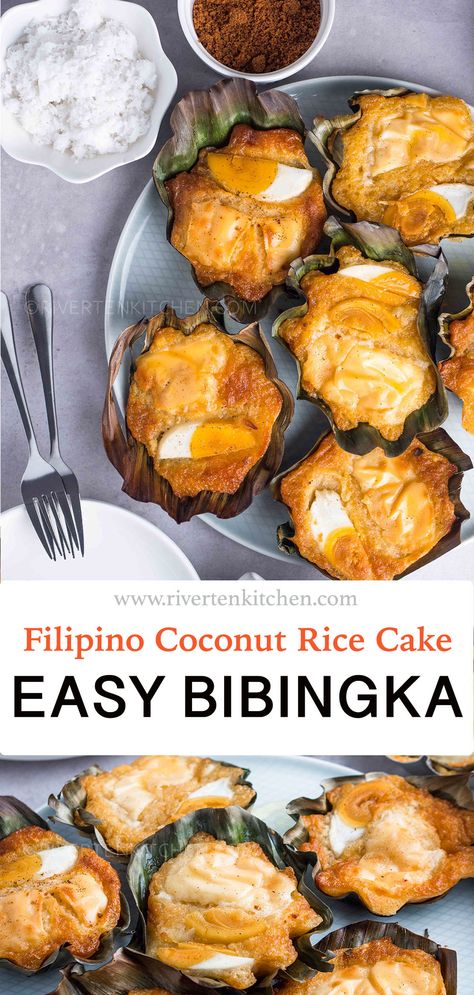 Filipino Sans Rival, Filipino Bibingka Recipe, Bibinka Recipes, Sweet Rice Recipe Filipino, Filipino Thanksgiving Food, Bibingka Recipe Philippines, Filipino Christmas Food Noche Buena, Bibingka Recipes, Healthy Filipino Recipes