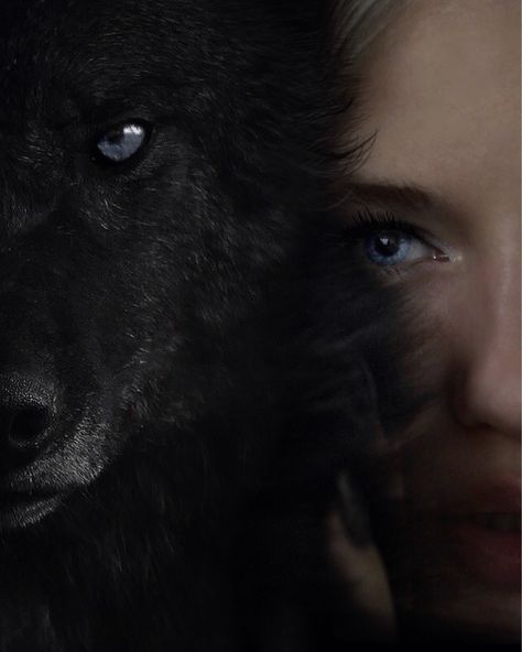 Wolf and girl. Black wolf. Photoshop PicsArt Чёрный волк Чёрный стиль Минимализм Minimalism Wolf And Girl, Werewolf Girl, Werewolf Stories, Wolf Shifter, Werewolf Aesthetic, Shifter Romance, Wolves And Women, She Wolf, A Wolf