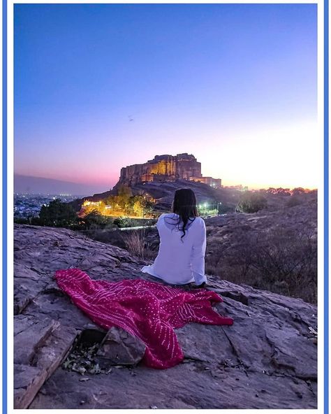 JODHPUR 🇮🇳 on Instagram: “Meherangarh Fort💙  In frame : @stealthemoment_  #jodhpur #bluecity #meherangarhfort #fortsofrajasthan #instagram #rajasthan #india” Fort Photoshoot, Jodhpur Photography, Fort Photography, Trip Photoshoot, Rajasthan Trip, Big Nose Beauty, Jaisalmer, Big Nose, Blue City