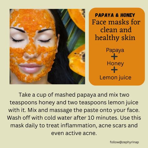 Since it is packed to the brim with such nutrients, antioxidants and other such goodness papaya has umpteen benefits for your skin. Eat a slice of papaya daily and see the improvement in your skin’s health. Toner Diy, Papaya Face Mask, Papaya Mask, Face Cream Diy, Papaya Facial, Facial At Home, Honey Face Mask, Face Care Tips, Clear Healthy Skin