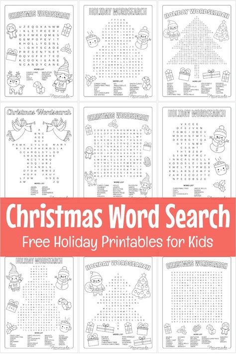 Free Christmas Printables for the Holidays Christmas Puzzles Printables, Word Search Puzzles For Kids, Holiday Word Search, Holiday Word, Free Printable Christmas Cards, Xmas Printables, Free Printable Word Searches, Fun Holiday Crafts, Free Printable Puzzles