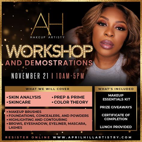 Make Up Classes, Makeup Event, Makeover Party, Makeup Giveaway, Makeup Workshop, Prize Giveaway, Top Makeup, Hair Artist, Makeup Class