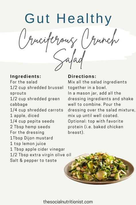 Antinflammatory Foods, Healthy Salad Ingredients, Holistic Nutrition Recipes, Inflammation Diet Recipes, Cruciferous Vegetables, Crunch Salad, Anti Inflammation Recipes, Vegetable Snacks, Eat Seasonal