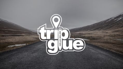 Handcrafted by bebiboi. trip glue picked this logo out of 22 designs submitted by 2 designers. Travel Tour Logo, Travel Typography Design, Road Trip Logo, Tour Logo Design, Travel Logo Design Ideas, Trip Logo, Travel Typography, Travel Logos, Travel Logo Design