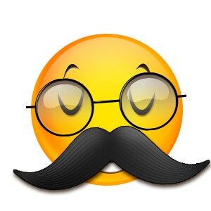 It's a mustache smiley.... Lavender Quince Dress, Mustache Emoji, French Mustache, Emoji People, Lavender Quince, Quince Dress, Profile Pics, Quince, Smiley