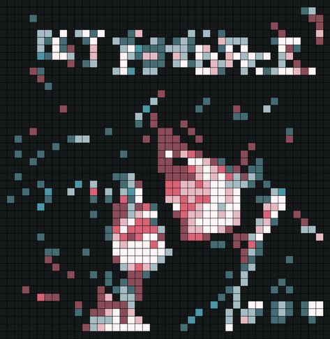 Emo Arts And Crafts, Crochet Grid Album Cover, Pixelated Album Cover, Hozier Pixel Art, Mcr Alpha Pattern, Cross Stitch Album Covers, My Chemical Romance Perler Beads, Perler Bead Patterns Album Covers, Weezer Perler Beads