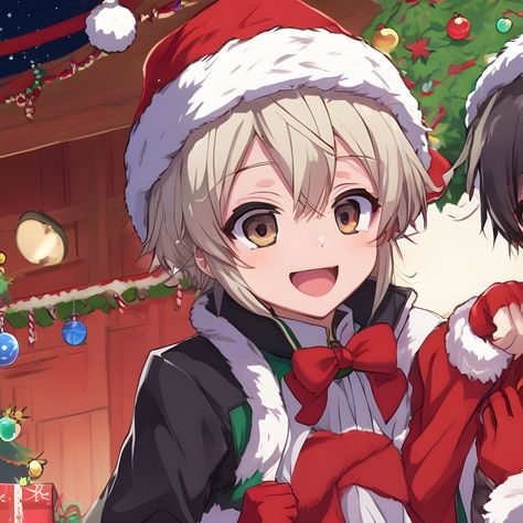 Christmas Cp Pfp, Christmas Wallpaper Couple, Christmas Couple Anime, Anime Christmas Couple, Christmas Couple Pfp, Christmas Anime Matching Pfp, Matching Pb, Matching Icons Discord, Christmas Pfps