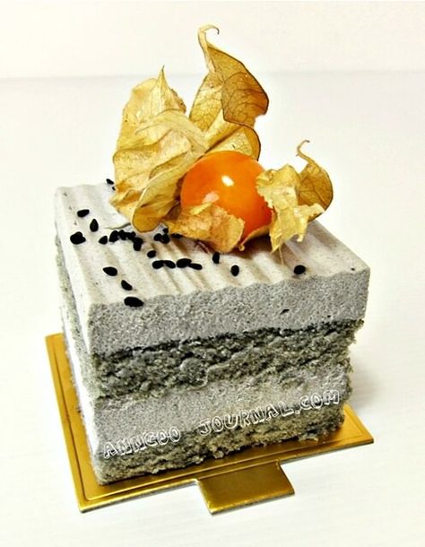 Hello everyone, It’s Monday again! I hope you have had a great weekend. For my post today, I’m sharing with you a truly delicious recipe ~ Black Sesame Yoghurt Mousse Cake. I especially love black sesame for its unique and exotic flavour. I remember when I was a little girl, my grandma used to make “Chee Ma … Black Sesame Dessert, Pretty Sweets, Entremet Recipe, Sweet Soup, Yoghurt Cake, Food Infographic, Matcha Recipe, Individual Cakes, Cake Tray