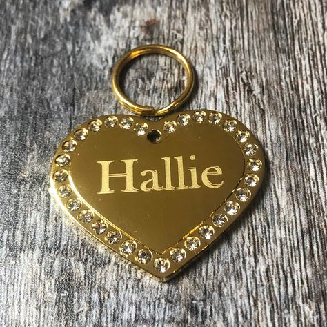 Heart Cat, Heart Padlocks, Cat Tags, Gold Locket, Dog Id Tags, Shine Bright Like A Diamond, Id Tags, Tag Photo, Gold Birthday