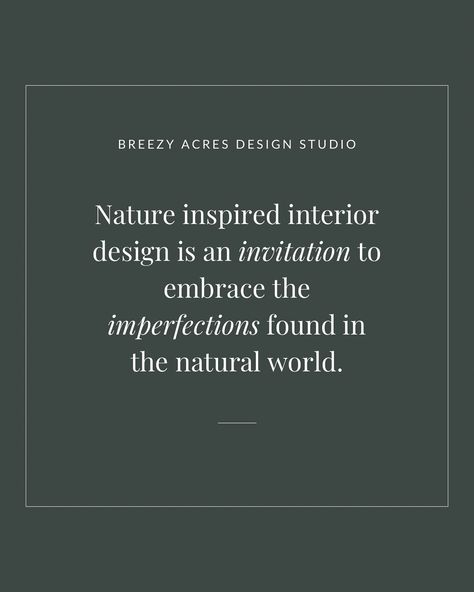 As a recovering perfectionist, I find so much joy in the imperfect beauty of nature. The more I learn to lean into that, the more I realize that what we think of as flaws are simply a part of our story, adding depth and charm to our journey. It’s like finding wildflowers growing amidst the weeds – imperfect, yet utterly captivating. Here’s to embracing the imperfectly perfect journey of life 🌱 . . . #breezyacresdesign #natureinspired #embraceimperfections #authenticliving #inspirationquot... Recovering Perfectionist, Imperfect Beauty, Embrace Imperfections, Imperfectly Perfect, Journey Of Life, Authentic Living, Our Journey, Our Story, Natural World