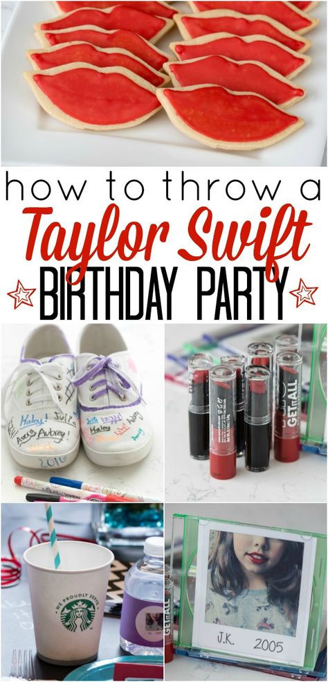 How to throw a Taylor Swift Birthday Party - these DIY party ideas will be perfect for any Taylor Swift fan! Taylor Swift Birthday Party, Taylor Swift Cake, Taylor Swift Birthday Party Ideas, 22 Taylor, Taylor Swift 22, 22 Birthday, Crazy For Crust, Taylor Swift Party, Taylor Swift Birthday